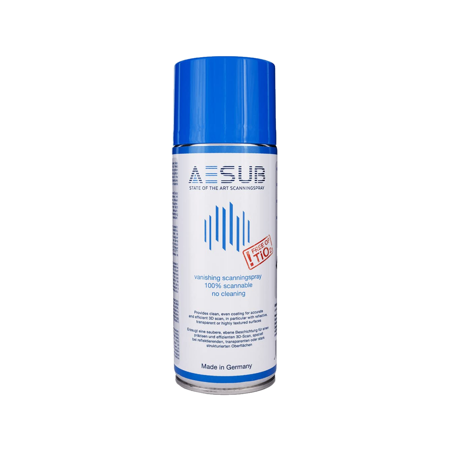 AESUB Blue Spray – Superior Evaporating 3D Scanning Solution