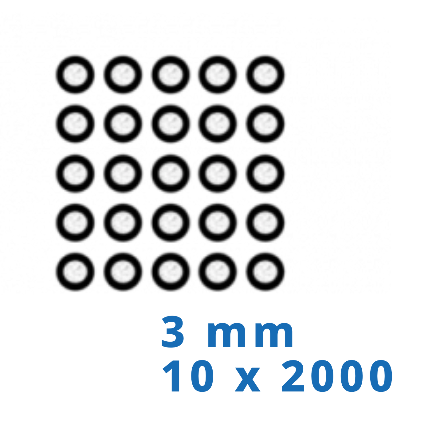 Positioning Targets 3 mm with Black Contour and Light Adhesive (10 Boxes of 2000)