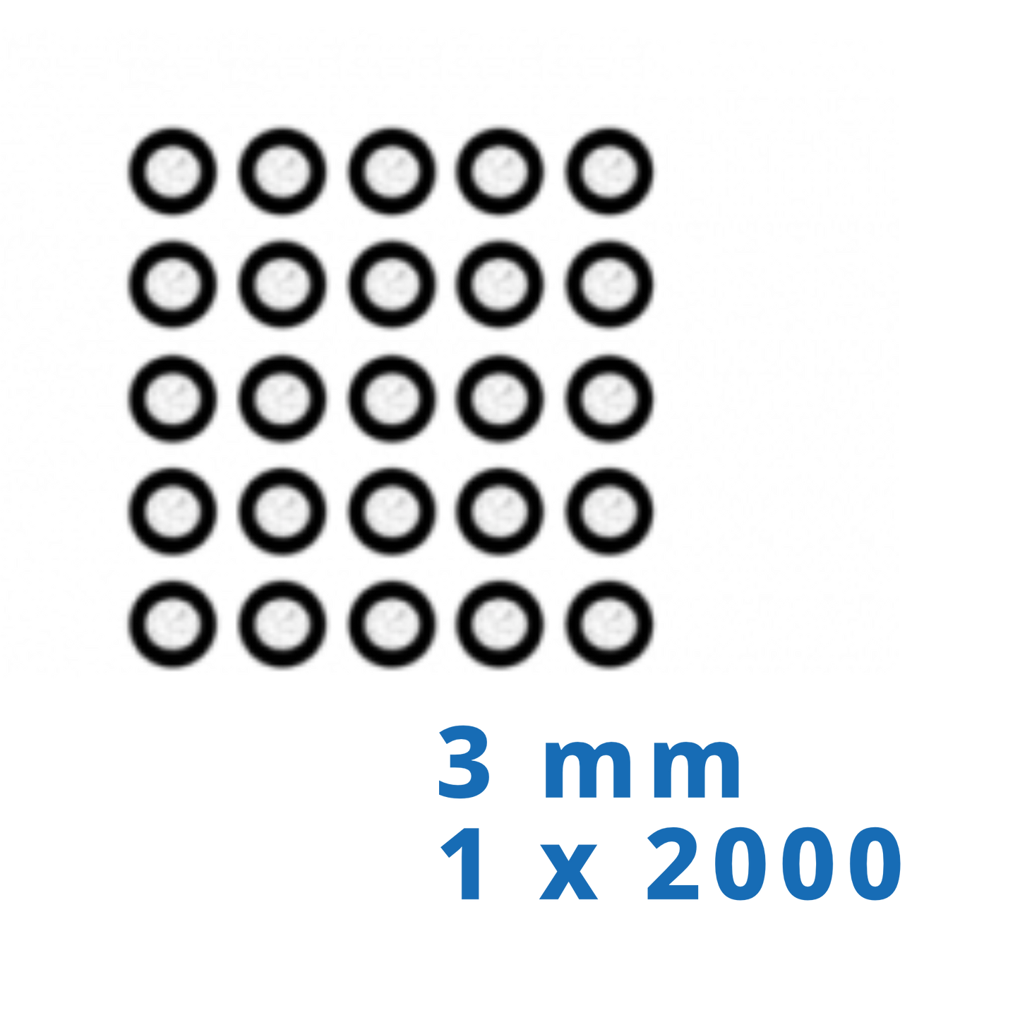 Positioning Targets 3 mm with Black Contour and Light Adhesive (1 Box of 2000)